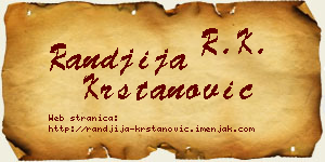 Ranđija Krstanović vizit kartica